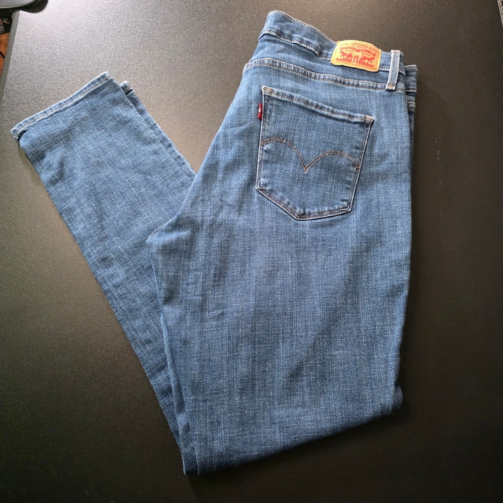 Levis 311 Shaping Skinny Jeans Medium Wash Blue Denim W33 L30